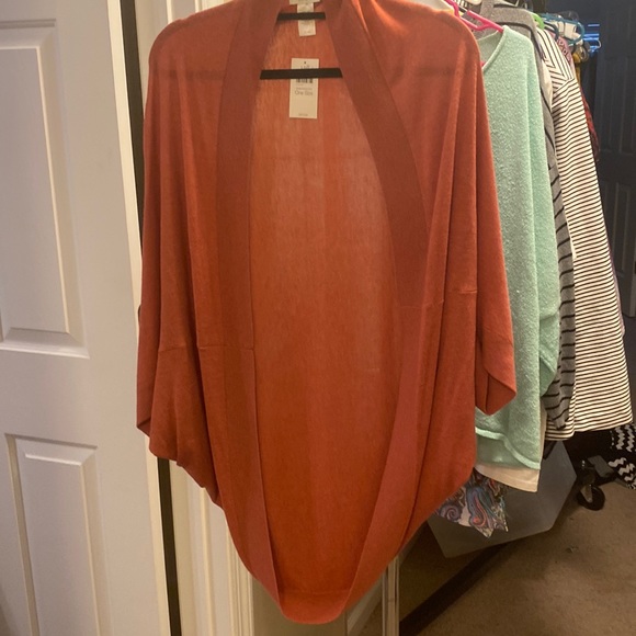 Pure J Jill BRICREDHTR One Size Cardigan NWT Brick L/XL - Picture 1 of 6